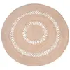 Tapis rond en jute naturelle tissé marron 130 x 130 cm