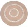 Tapis rond en jute naturelle tissé marron 180 x 180 cm