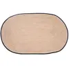 Tapis ovale en jute naturelle tissé noir 150 x 90 cm