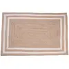Tapis rectangulaire en jute naturelle tissé marron 170 x 120 cm