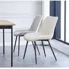 3S. x Home Lot de 2 chaises scandinaves en tissu Gris