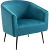 3S. x Home Fauteuil de salon design en Velours Bleu