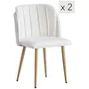 3S. x Home Lot de 2 chaises scandinaves Beige