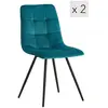 3S. x Home Lot de 2 chaises Scandinaves en métal Bleu