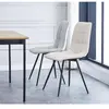 3S. x Home Lot de 2 chaises Scandinaves en Métal Beige