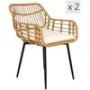 3S. x Home Nordlys - Lot de 2 Chaises Pieds Metal
