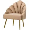 3S. x Home Fauteuil de Salon Design Pieds Métal BOLGE-BEIGE