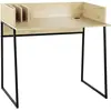 3S. x Home Bureau en métal noir et plateaux en bois Style Industriel