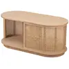 Nordlys Table basse avec rangement en frêne et rotin naturel