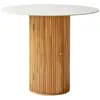 Nordlys Table à manger en bois avec plateau effet marbre
