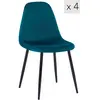 Nordlys Lot de 4 Chaises de Salle a Manger Scandinaves en Metal