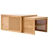 NORDLYS Set de 2 tables basses gigognes en rotin et plateau effet marbre