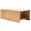 Nordlys Set de 2 tables basses gigognes en bois et effet marbre