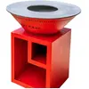 Grill'Chic Braséro barbecue Le Classique Ø 103 cm à DOUBLE CUVE en alu rouge