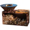 GRILL'CHIC Braséro Le Traditionnel 80x90 corten DOUBLE CUVE