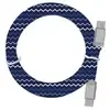 Câble USB C/C Yello koko Kami Motif 1 m ZigZag Bleu