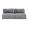 Nazar Canapé 3 places convertible en velours gris