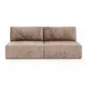 Nazar Canapé 3 places convertible en velours taupe