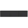 Concept-Usine NAEL - Meuble TV contemporain anthracite avec rangement 160 cm