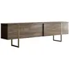 Concept-Usine Bearn - Meuble Tv Bois Et Or Avec Rangement 180 Cm