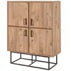 Concept-Usine BRESOV - Buffet industriel en bois et métal - 4 portes - 8 rangements
