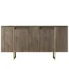 Concept-Usine Luxor - Buffet Design Bois Et Or 160 Cm - 4 Portes