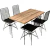 Concept-Usine Ensemble repas table et chaises industriel bois et noir square