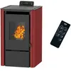 Sannover Poêle à granulés air Anita 7,6 kW Bordeaux