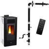 Poêle à granulés étanche Anita 116 kW Blanc Sannover + Kit dinstallati...