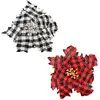 C80 2PCS Plaid Christmas Fleur