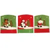 C376 3pcs Housse de Chaise Noël - Bonhomme de neige/Elk