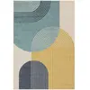 Novatrend Tapis moderne tissé plat bleu 200x290 cm