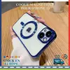 Coque magnétique premium iPhone 13   Bleu Marine Fine & antichoc