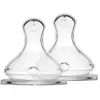 Elhée Lot de 2 tétines en silicone débit lent