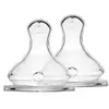 Elhée - Tétine physiologique débit moyen - Lot de 2  Transparent taille unique