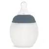 Elhée - Biberon anti-colique en silicone BibRond 240 ml - Blue Grey