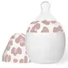 Elhée - Biberon en silicone médical et tétine physiologique Rose poudré 150 ml