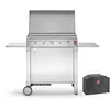 Plancha CHEF 80 Lisse + Chariot Fermé + Couvercle + Housse PLANET