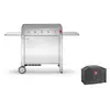 Plancha CHEF 80 Lisse + Chariot Fermé + Housse PLANET