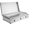 Planet Plancha CHEF 80 Lisse + Couvercle à Charnières