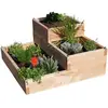 Carré de Potager 3 Niveaux Effet Graphik Junior en Bois  Bois / Métal