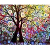 Figured'Art Peinture par Numéro Adulte Arbre effet vitrail - Activité Manuelle Kit de Loisir Créatif DIY Numéro d'Art Complet - 40x50cm sans châssis en bois