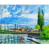 Figured'Art Peinture par Numéro Adulte L´Ecluse à Pontoise - Camille Pissarro - Activité Manuelle Kit de Loisir Créatif DIY Numéro d'Art Complet - 40x50cm sans châssis en bois