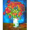 Figured'Art Peinture par Numéro Adulte Vase avec Coquelicots - Van Gogh - Activité Manuelle Kit de Loisir Créatif DIY Numéro d'Art Complet - 40x50cm sans châssis en bois