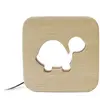 Gone's Lampe à poser veilleuse en bois tortue