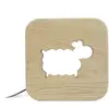 Gone's Lampe à poser veilleuse en bois mouton