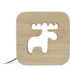 Gone's Lampe à poser veilleuse en bois caribou