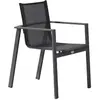 DCB GARDEN Fauteuil de jardin empilable en aluminium gris anthracite - ALU-MIAMI