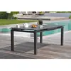 DCB GARDEN Table de jardin 10 places en aluminium anthracite - ALU-MIAMI