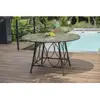Dcb Garden - ushuaia - Table de jardin ronde en aluminium marron